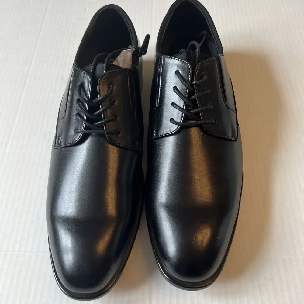 Kenneth Cole 11 M Reaction Logan Flex Lace Up Oxfords Solid Dress Black Shoes